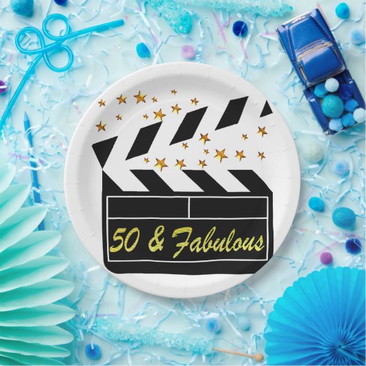 50 JAAR OUDE MOVIE STAR PAPIEREN BORDJE (Feest)