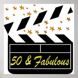 50 JAAR OUDE MOVIE STAR POSTER
