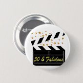 50 JAAR OUDE MOVIE STAR RONDE BUTTON 5,7 CM (Voorkant /achterkant)