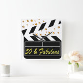 50 JAAR OUDE MOVIE STAR VIERKANTE KLOK (Huis)