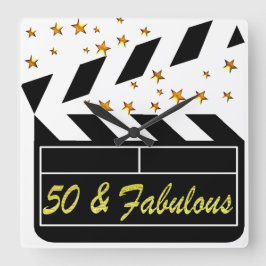 50 JAAR OUDE MOVIE STAR VIERKANTE KLOK