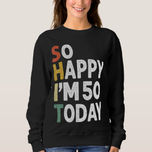 50 jaar oude  op de verjaardag van 50 jaar, zo gel trui