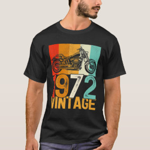50 jaar oude Retro Motorcycle 1972 50th Bi T-shirt