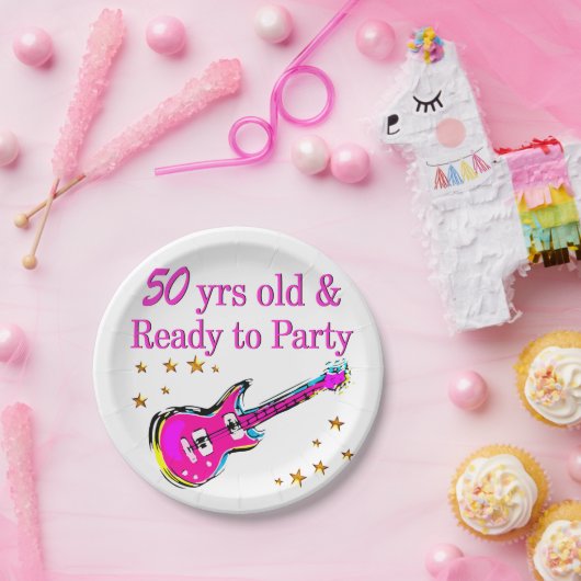 50 JAAR OUDE ROCKSTER PAPIEREN BORDJE (Feest)