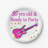 50 JAAR OUDE ROCKSTER PAPIEREN BORDJE (Voorkant)