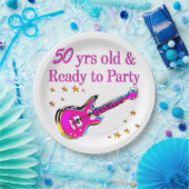 50 JAAR OUDE ROCKSTER PAPIEREN BORDJE (Feest)