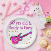 50 JAAR OUDE ROCKSTER PAPIEREN BORDJE (Feest)