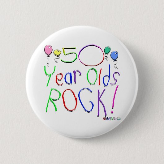 50 jaar oude rotzooi! ronde button 5,7 cm (Voorkant)