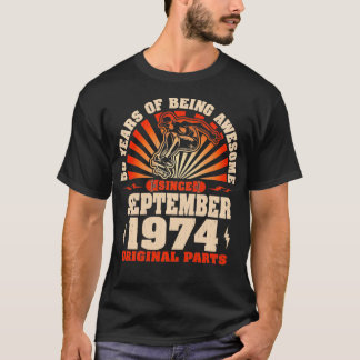 50 jaar oude skateboarders geboren september 1974  t-shirt