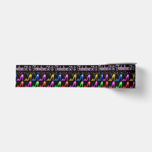 50 JAAR OUDE STILETTO QUEEN GROSGRAIN LINT (Voorkant)
