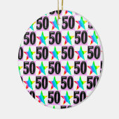 50 JAAR OUDE SUPERSTER KERAMISCH ORNAMENT (Links)