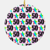 50 JAAR OUDE SUPERSTER KERAMISCH ORNAMENT (Achterkant)