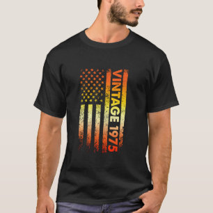 50 jaar oude Vintage gemaakt in 1975 Amerikaanse v T-shirt