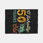 50 Jaar Oude Visgift 50ste Verjaardag Cool Vijftig Fleece Deken (Voorkant (Horizontaal))