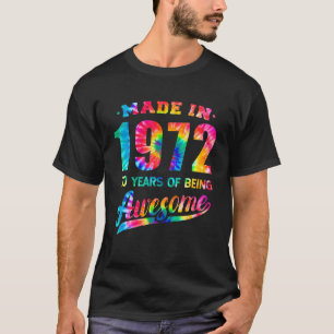 50 jaar oude vogeldag 50-1972 Geweldige kleurstof T-shirt