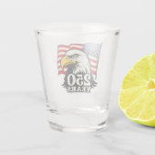 50 Jaar Patriottisch Geschoten Glas – USA Eagle &  (Achterkant)