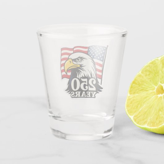 50 Jaar Patriottisch Geschoten Glas – USA Eagle &  (Achterkant)