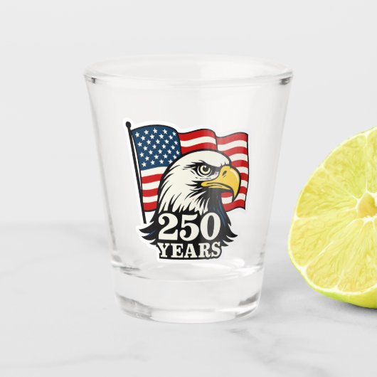 50 Jaar Patriottisch Geschoten Glas – USA Eagle &  (Voorkant)