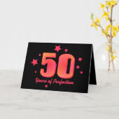 50 jaar Perfectie Custom Birthday Kaart (Gele Bloem)