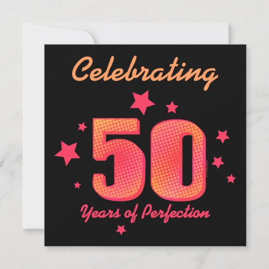 50 jaar Perfection Custom Birthday Invitation Kaart (Voorkant)