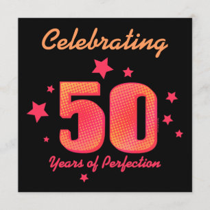 50 jaar Perfection Custom Birthday Invitation Kaart