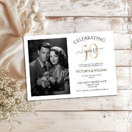 50 jaar Photo Jubileum Party Kaart