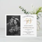 50 jaar Photo Jubileum Party Kaart (Staand voorkant)