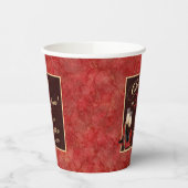 50 jaar Red Gold Black Birthday Papieren Bekers (Links)