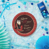 50 jaar Red Gold Black Birthday Papieren Bordje (Feest)