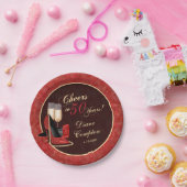 50 jaar Red Gold Black Birthday Papieren Bordje (Feest)