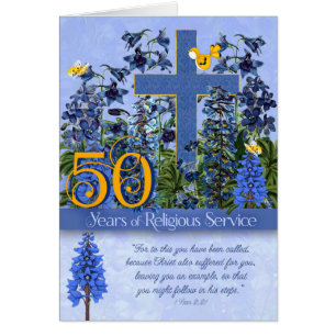 50 jaar religieuze service Larkspur-scripts