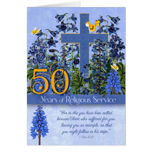 50 jaar religieuze service Larkspur-scripts (Voorkant)