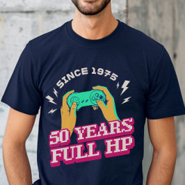 50 Jaar Retro Full HP Video Gamer Verjaardag T-shirt