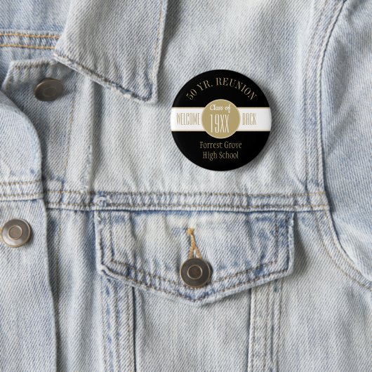 50 jaar reunion Welkom terug Ronde Button 5,7 Cm (In situ)