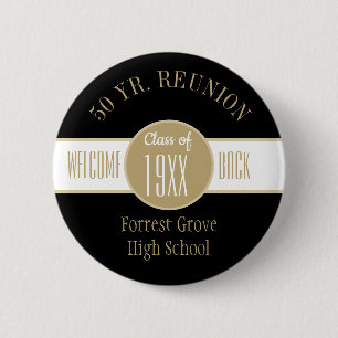 50 jaar reunion Welkom terug Ronde Button 5,7 Cm