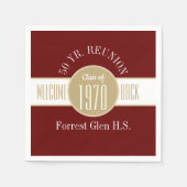50 jaar reunion Welkom terug Servet (Voorkant)