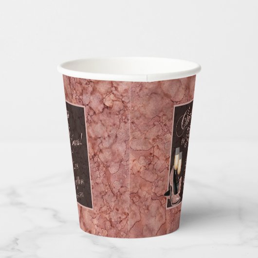 50 jaar Roos Gold Birthday Papieren Bekers (Rechts)