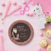 50 jaar Roos Gold Birthday Papieren Bordje (Feest)