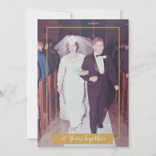 50 jaar samen 50ste trouwdag & foto kaart (Voorkant)