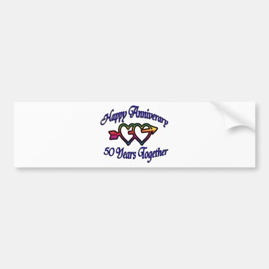 50 jaar samen bumpersticker (Voorkant)