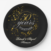 50 jaar samen Golden Wedding Jubileum Party Papieren Bordje (Voorkant)