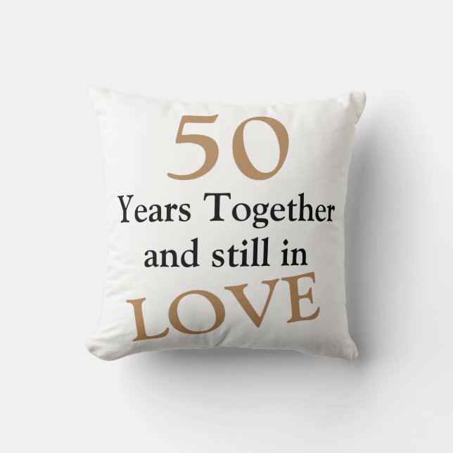  50 jaar samen Jubileum Pillow Kussen (Voorkant)