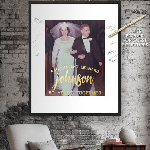 50 jaar samen - Jubileum voor bruiloft Foto Folie Afdrukken
