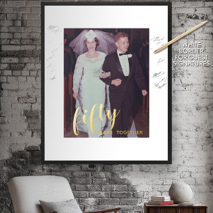 50 jaar samen - Jubileum voor bruiloft Foto Folie Afdrukken