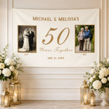 50 Jaar Samen Toen en Nu Foto-herdenking