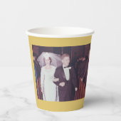 50 jaar samen - Wedding Photo Jubileum gold Papieren Bekers (Voorkant)