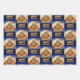 50 jaar Sober Jubileum Coin Award Inpakpapier Vel