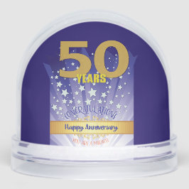 50 jaar Sober Recovery Jubileum Bold Numeral Sneeuwbol