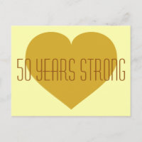 50 jaar Sterk massief gouden hart