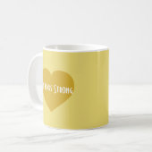 50 jaar sterke Gold Heart Koffiemok (Voorkant links)